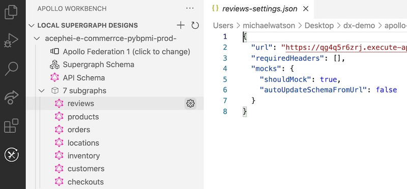 Subgraph settings in Workbench