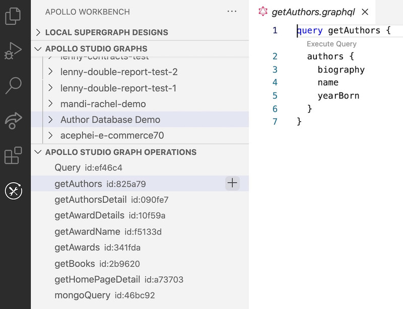 Studio operations in Workbench