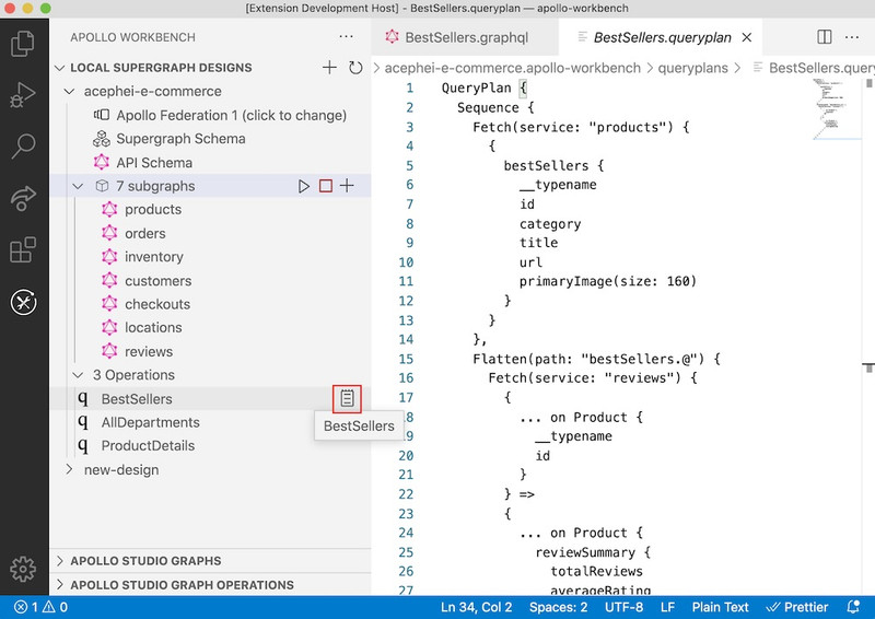 Query plan view