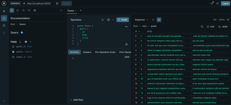 Query posts' info with connector subgraph