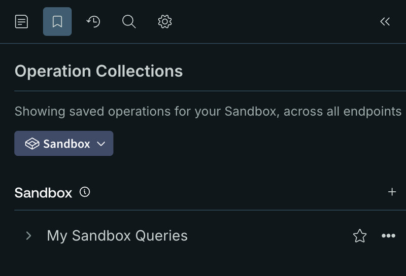 Operation collections in Apollo Sandbox