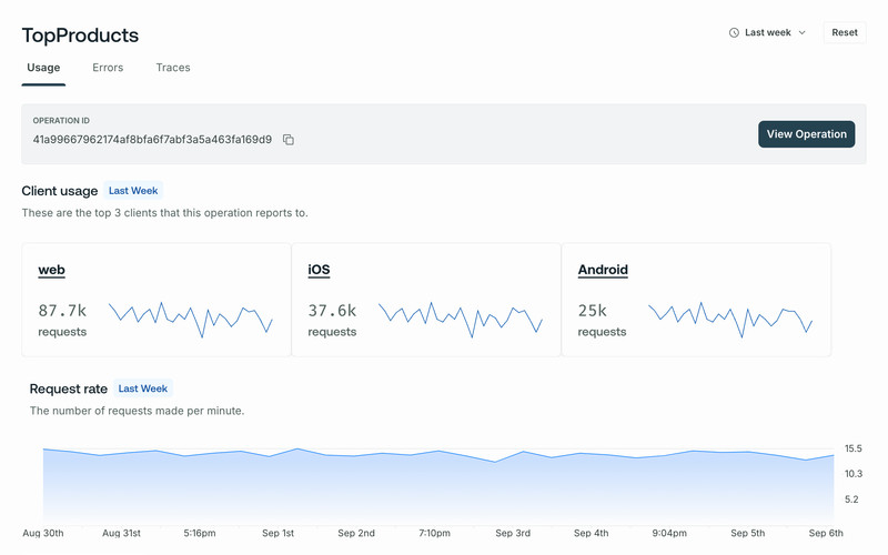 The Insights page in GraphOS Studio