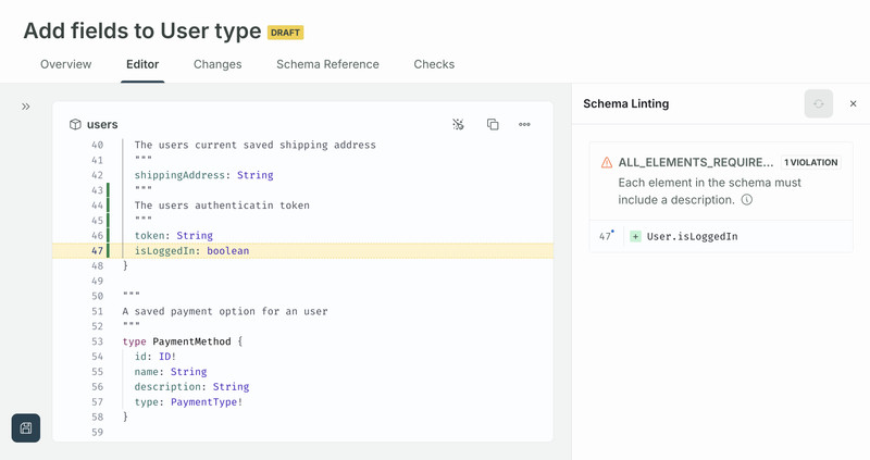 Highlighting linting violations in GraphOS Studio