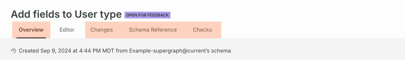 Schema proposals tabs in GraphOS Studio